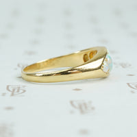 5 graduated opals in 18k yellow gold side view