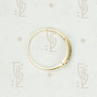 Slim Vintage Two Tone Gold and Diamond Band