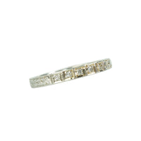 art deco 5 diamond decorated band