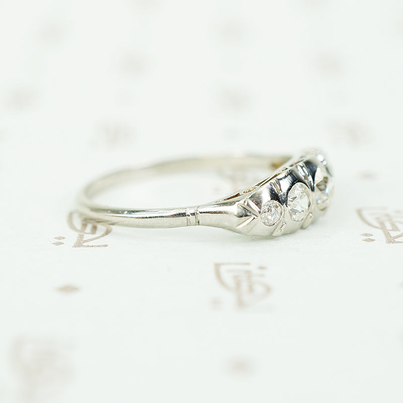Modern Gypsy Art Deco OMC Diamond Band