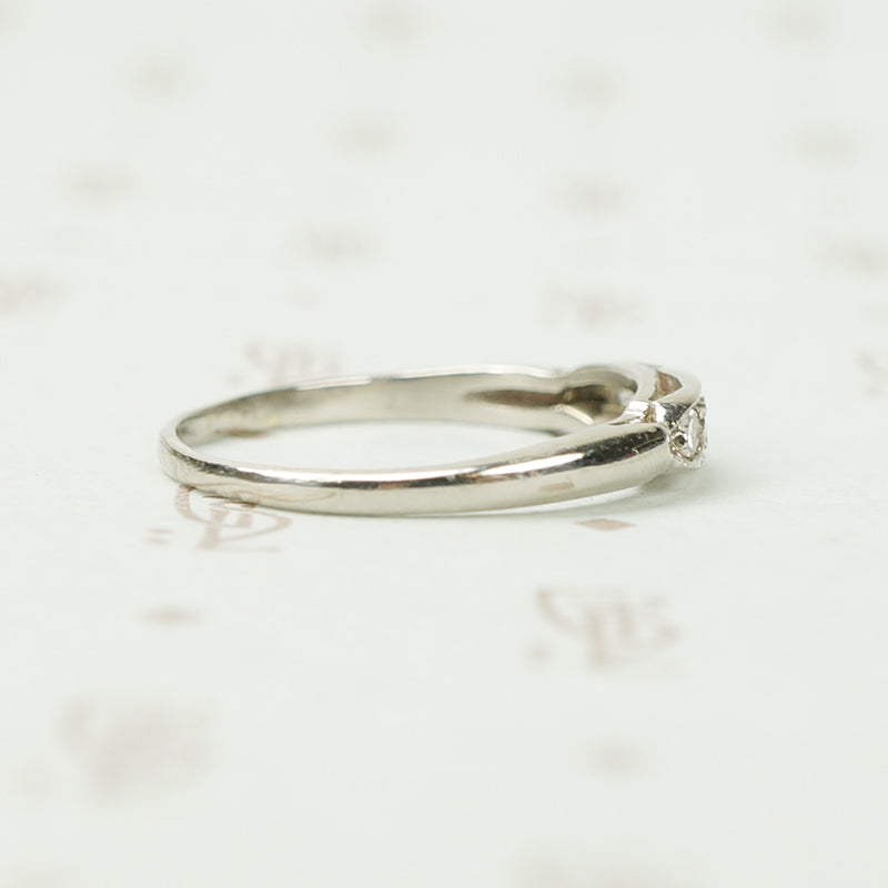 Simply Lovely Vintage Platinum and Diamond Band