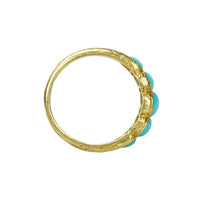 Half Hoop 18k Gold and Turquoise Band