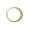 Half Hoop 18k Gold and Turquoise Band