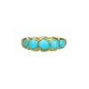 Half Hoop 18k Gold and Turquoise Band