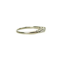 Vintage White Gold Baguette Diamond Wedding Band