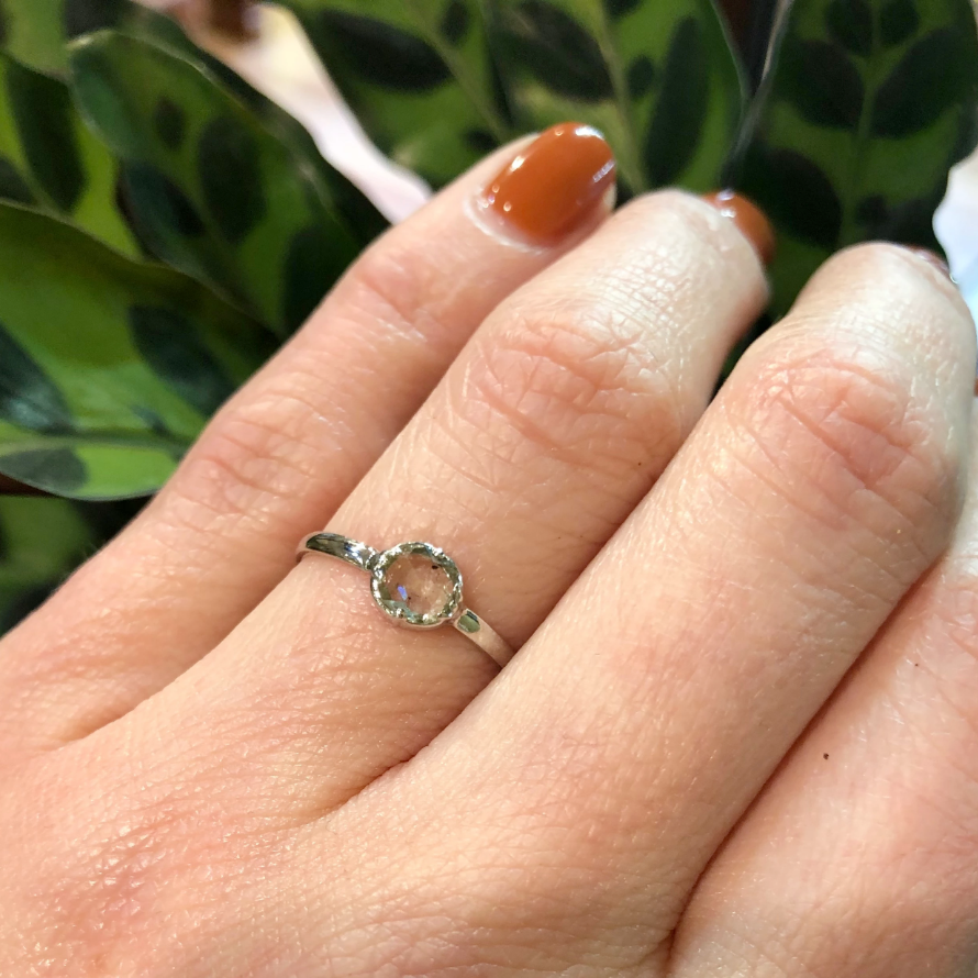 The Georgian Collet Rose Cut Diamond in Platinum