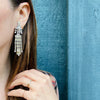 Incredible Cascading Rhinestone Earrings by Weiss