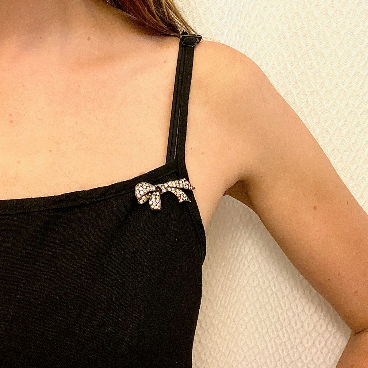 Antique Paste Bow Brooch
