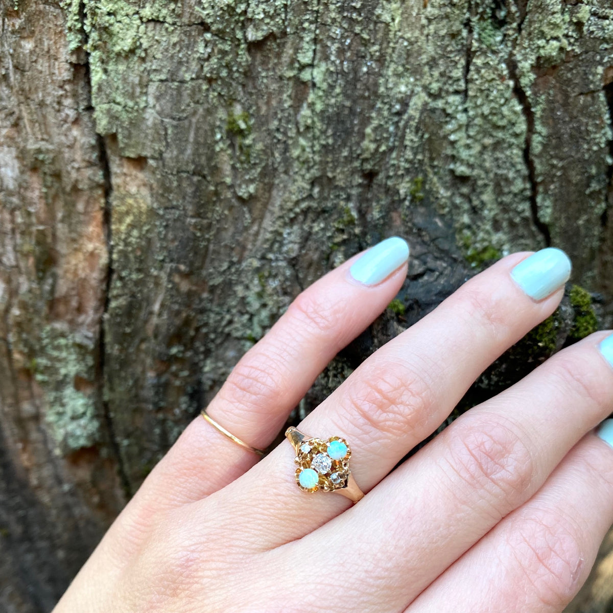 Victorian Romance Opal & Diamond Ring
