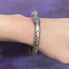 Bangle Bracelet Filigreed & Engraved with Flowers