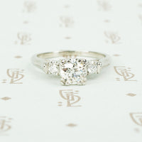 Timeless 1940's Platinum Old Euro Diamond Ring