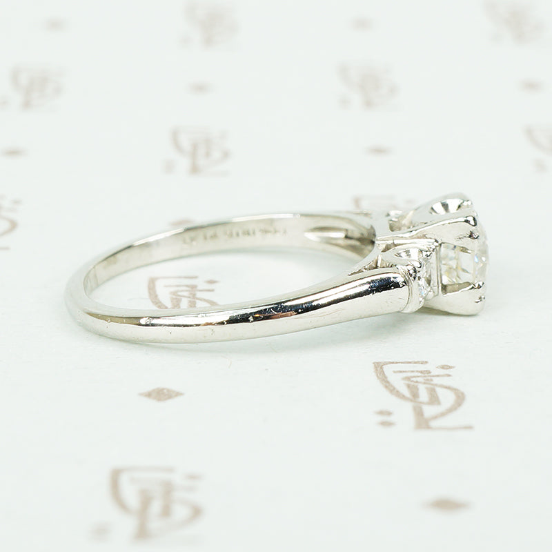 Timeless 1940's Platinum Old Euro Diamond Ring