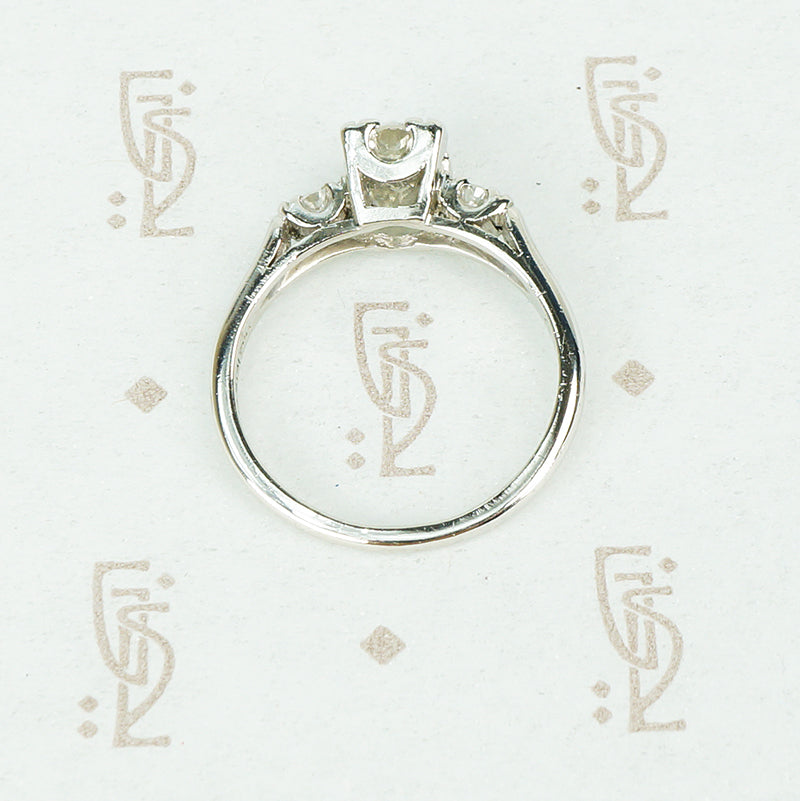Timeless 1940's Platinum Old Euro Diamond Ring