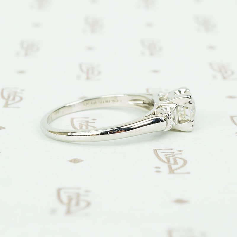 Timeless 1940's Platinum Old Euro Diamond Ring