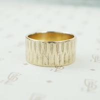 Unique Vintage 1960's Wide Gold Band