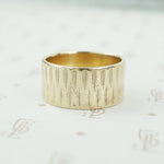 Unique Vintage 1960's Wide Gold Band