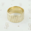 Unique Vintage 1960's Wide Gold Band