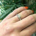 Sparkling Vintage 1940's Platinum Engagement Ring