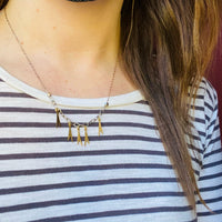 Vintage Brass Dangle Necklace by Brin