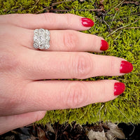 Stunning OMC Diamond Deco White Gold Ring