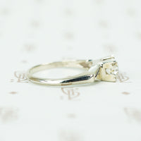 Delightful OEC Diamond White Gold Engagement Ring