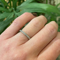 Mid Century Eternity Band Platinum & Diamonds