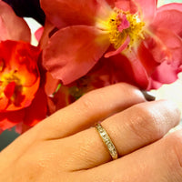 Two Tone Channel Set Diamond Band