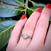 Retro Diamond Engagement Ring in Gold & Palladium