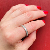 Deco Diamond Eternity Band in Platinum