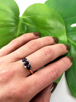 Victorian Ring with Amethysts and Pearls