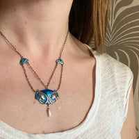 Exquisite Enamel Murrle Bennett Swag Necklace