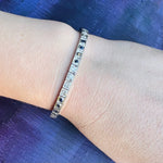 Refined Diamond & Sapphire Art Deco Line Bracelet