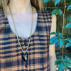 Victorian Jet Heart on Slinky Snake Chain