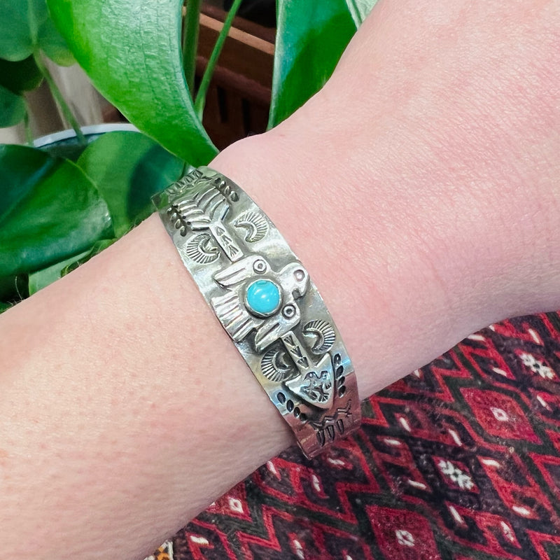 Thunderbird Cuff Bracelet with Rocker Designs