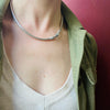 Short Woven Silver Chain with Decorative Clasp