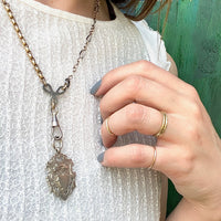 Heavily Engraved English Sterling Fob Pendant