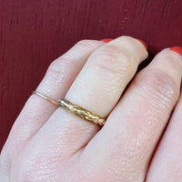 Gold Vintage Wedding Band with Tulips