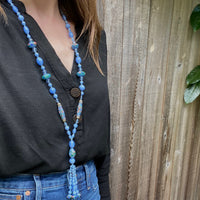 Sweetest Sautoir Venetian Lampwork Bead Necklace