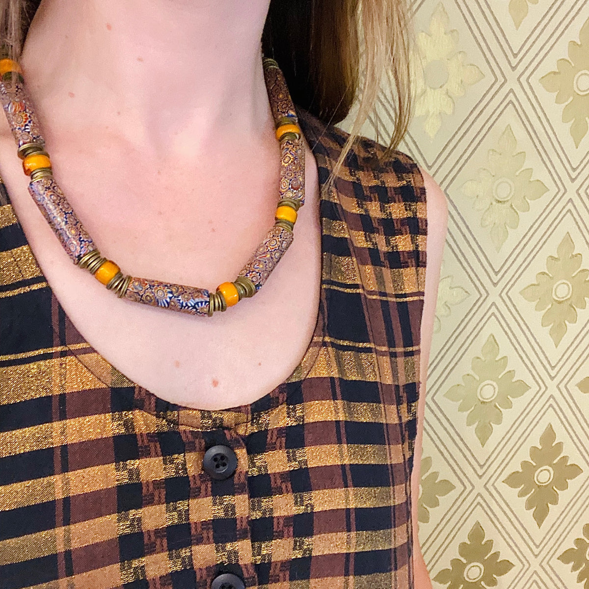 Venetian Made African Trade Bead Necklace