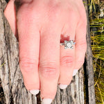 Extra Fabulous Platinum Diamond 1950's Engagement Ring