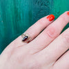 Arts and Crafts Garnet Pinky Ring