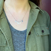 Silver Petal Festoon Necklace by Brin