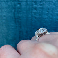 Magnificent Edwardian Aquamarine & Diamond Ring