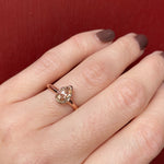 Pear Shaped Rose Cut Diamond Solitaire by GSL