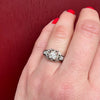 Architectural Art Deco Diamond Engagement Ring