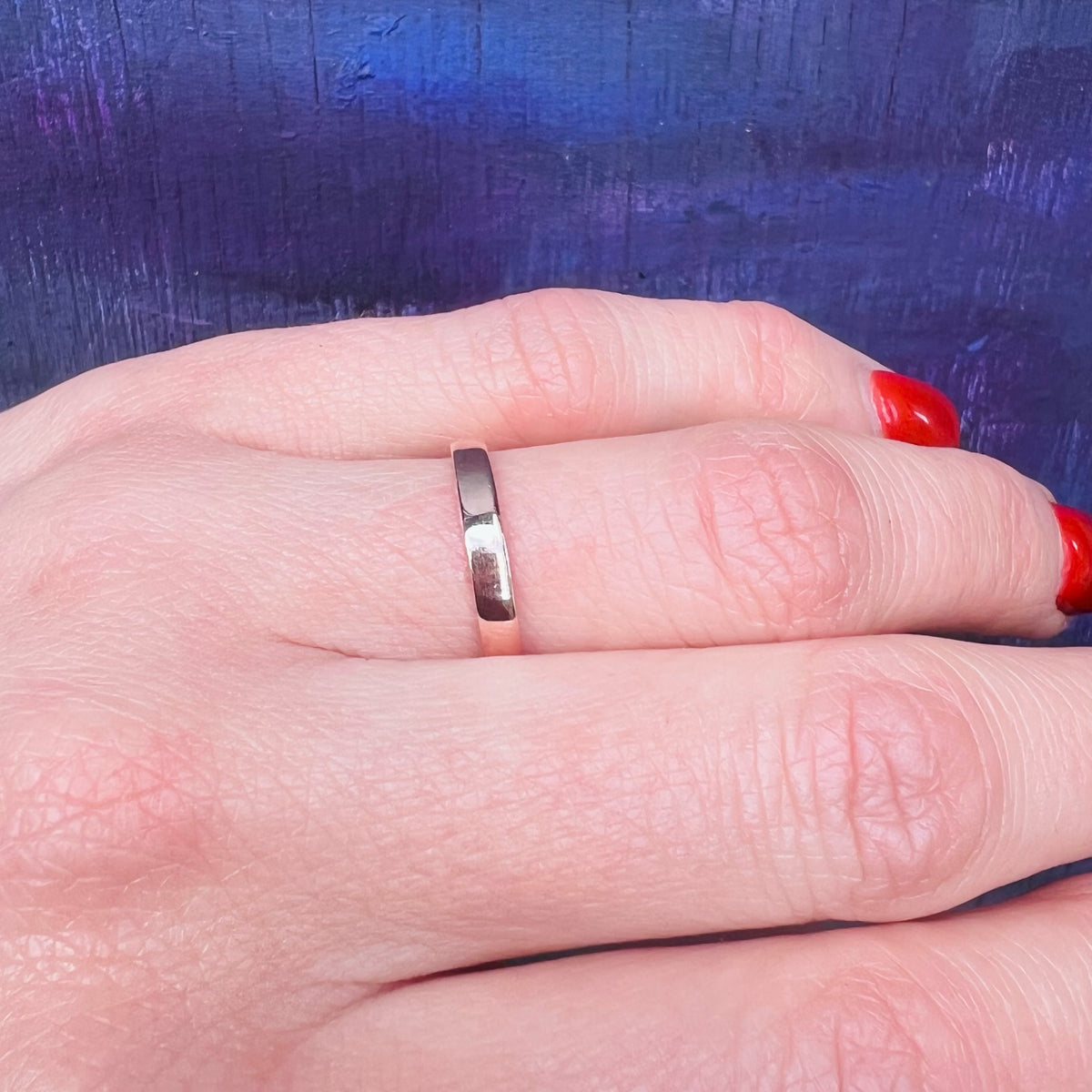 Pretty Pastel Rose Gold Wedding Band