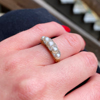 Victorian Dream Ring with Pearls & Diamonds