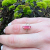 Vintage Sterling Ankh Ring with Pink Tourmaline