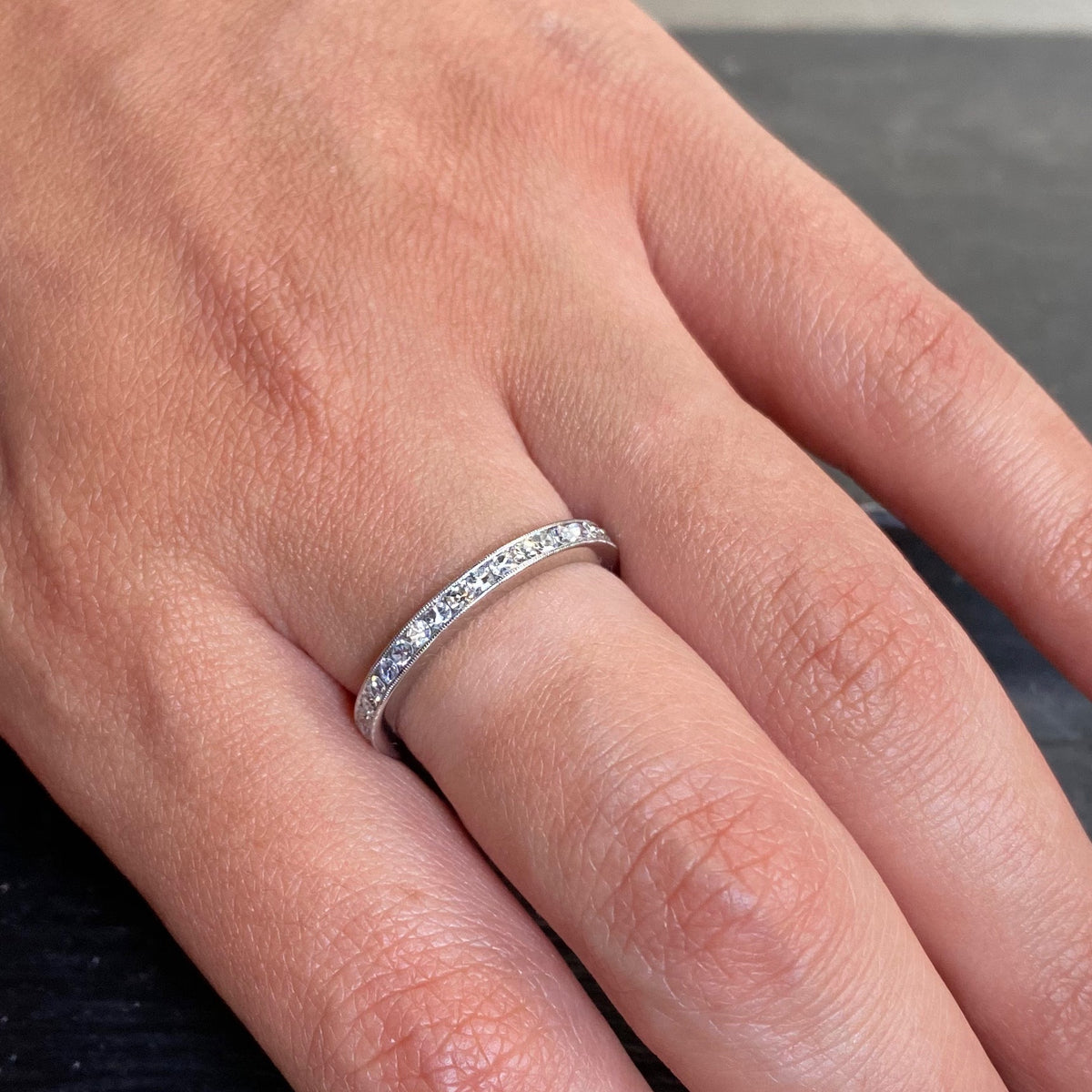 Simply Elegant Platinum and Diamond Eternity Band