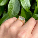 Solitaire Aquamarine Stunner in Gold by 720
